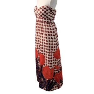Maeve Anthropologie Women's Tulip Fields Strapless Dress Size 0